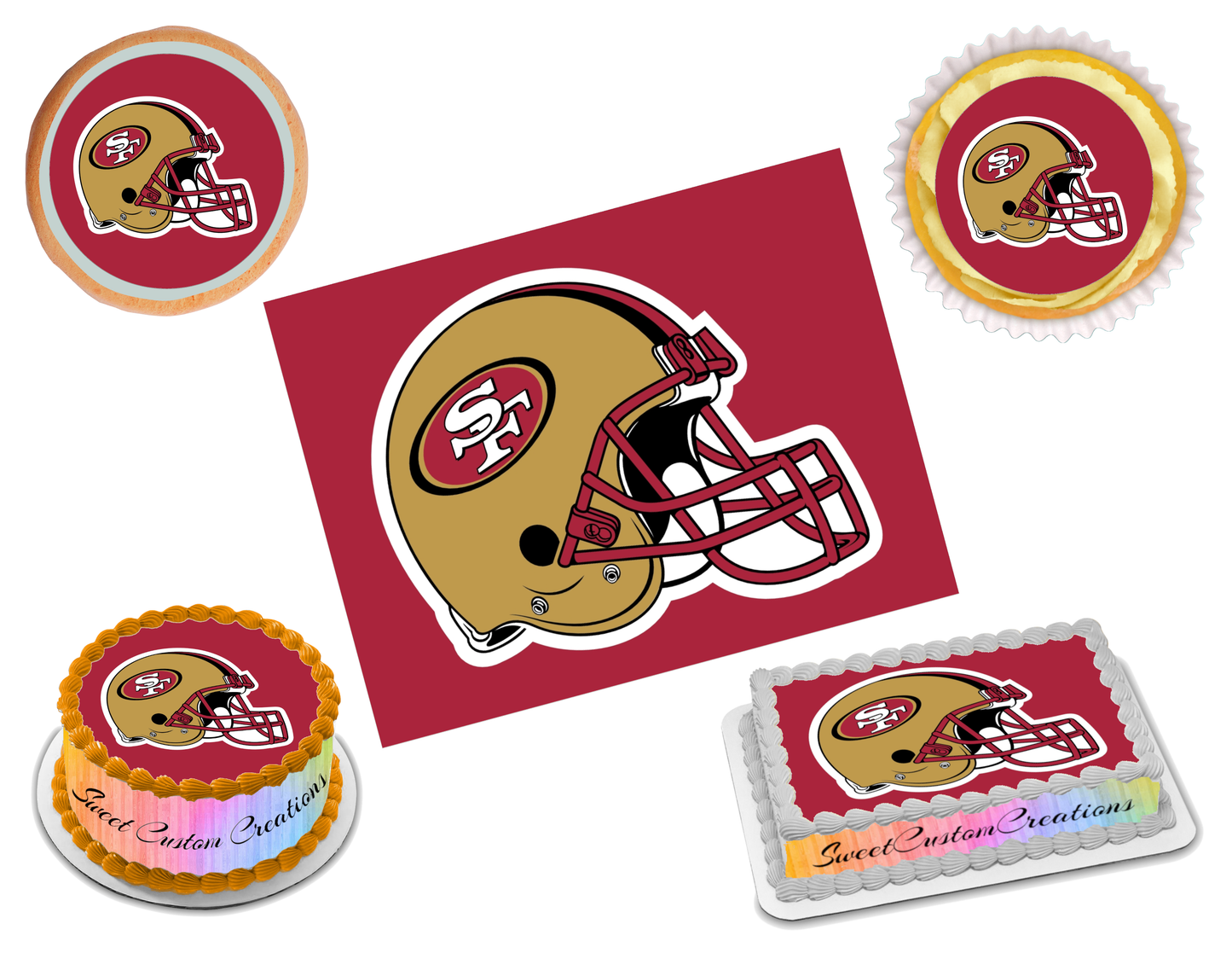 San Francisco 49ers Edible Image Frosting Sheet #33 (70+ sizes)