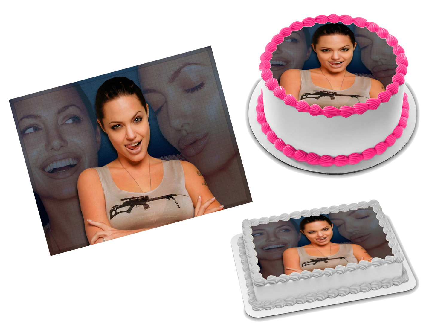 Angelina Jolie Edible Image Frosting Sheet #35 Topper (70+ sizes)
