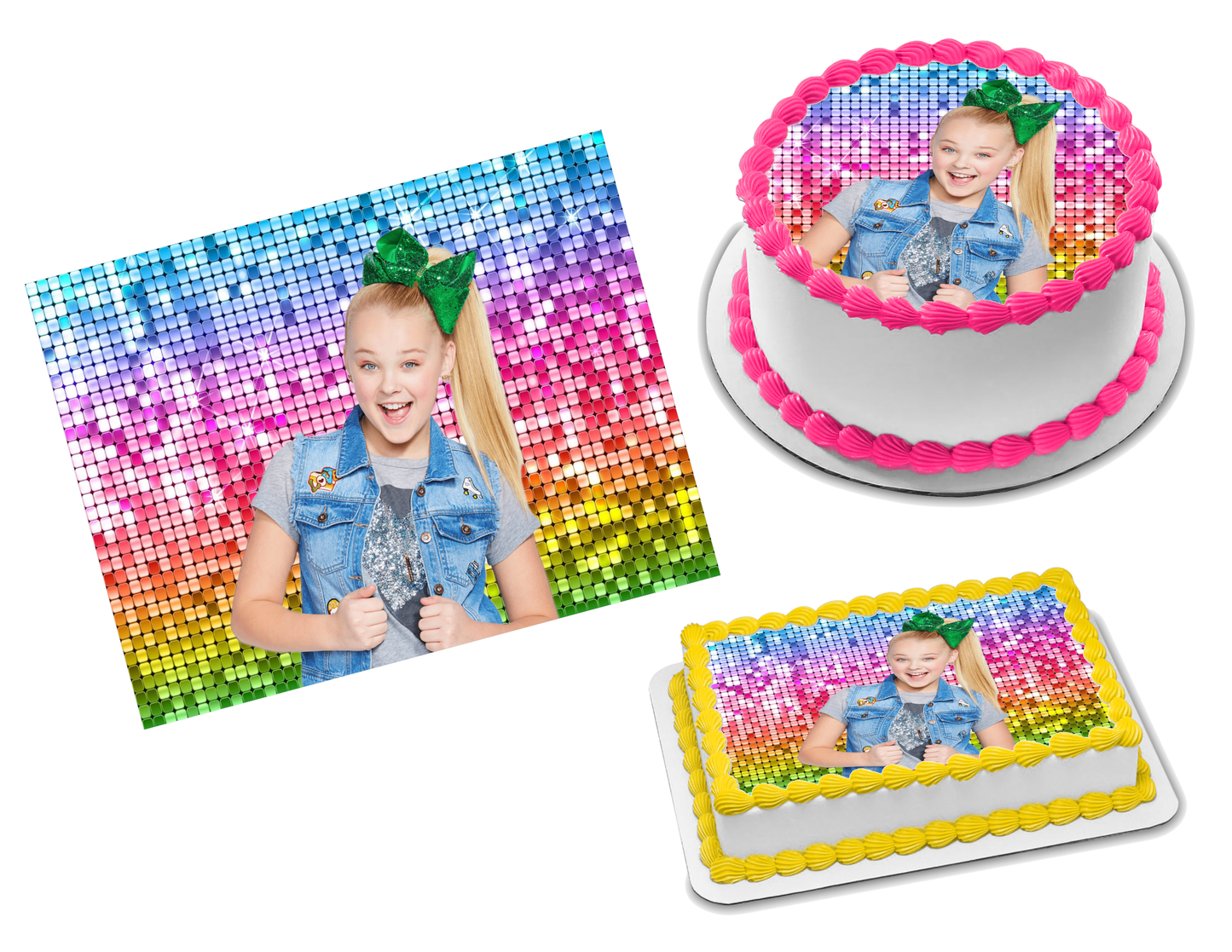 JoJo Siwa Edible Image Frosting Sheet #35 (70+ sizes)