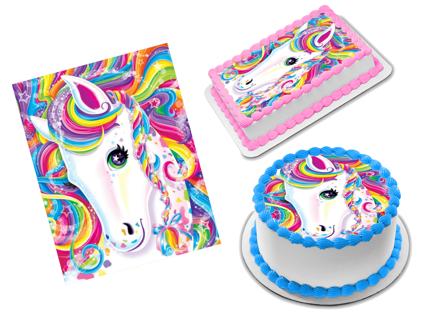 Unicorn Edible Image Frosting Sheet #36 (70+ sizes)
