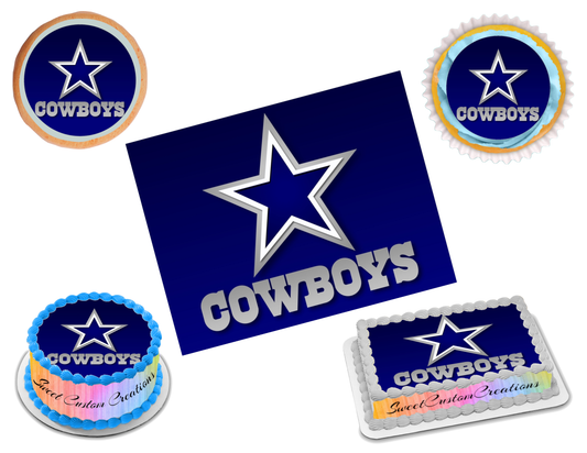 Dallas Cowboys Edible Image Frosting Sheet #36 Topper (70+ sizes)