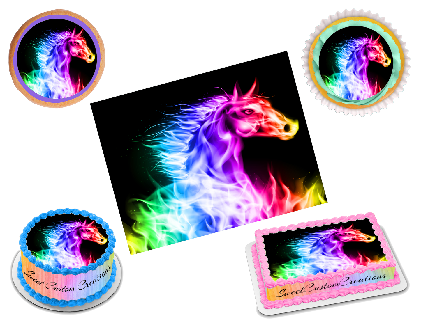 Horse Edible Image Frosting Sheet #37 (70+ sizes)