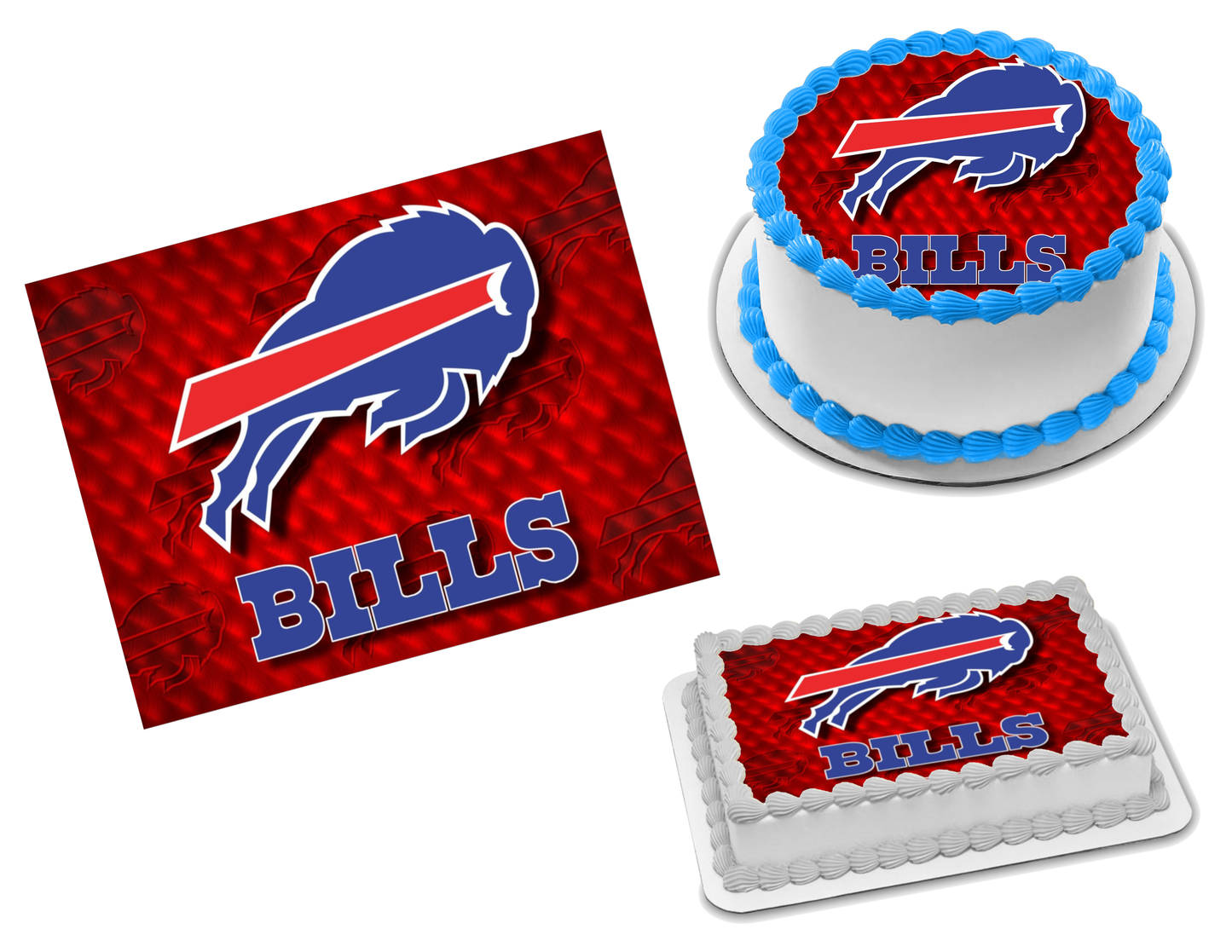 Buffalo Bills Edible Image Frosting Sheet #39 Topper (70+ sizes)