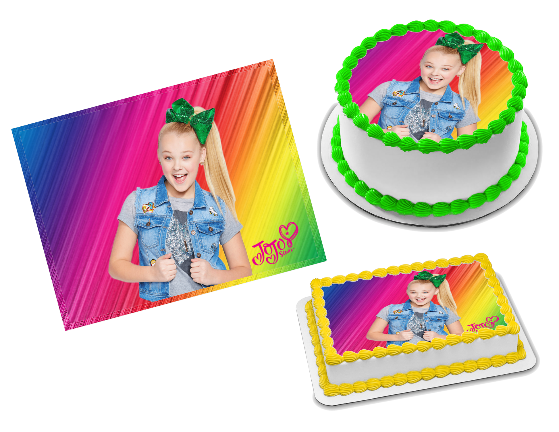 JoJo Siwa Edible Image Frosting Sheet #39 (70+ sizes)