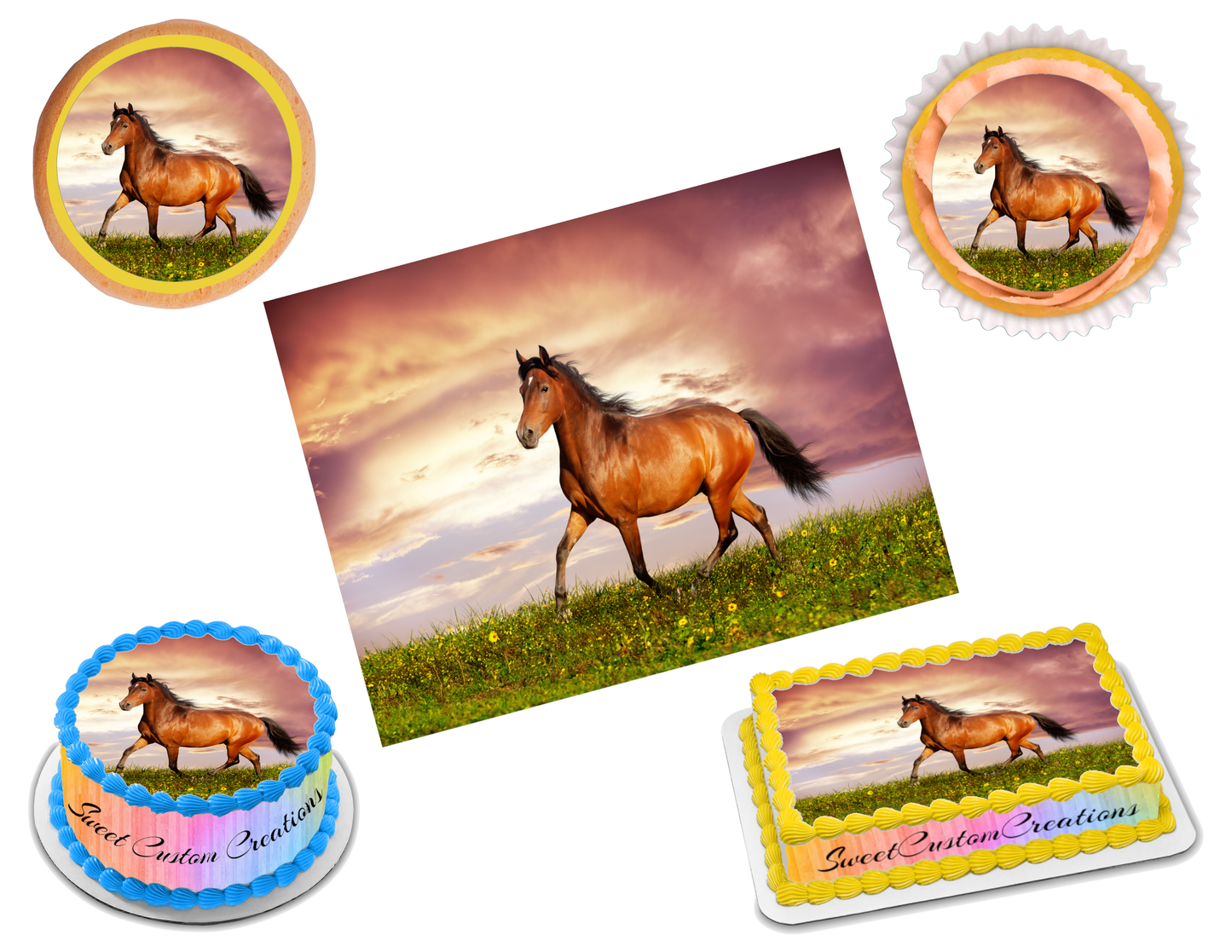 Horse Edible Image Frosting Sheet #39 (70+ sizes)