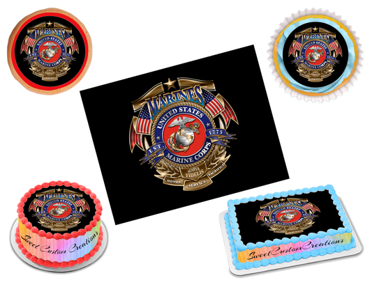 Marine Corps Edible Image Frosting Sheet #3 (70+ sizes)