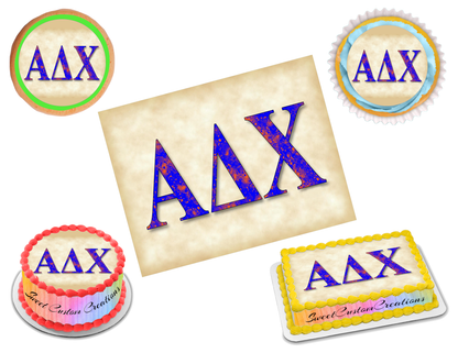 Alpha Delta Chi Edible Image Frosting Sheet #3 (70+ sizes)