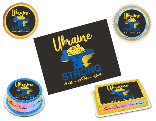 Ukraine Strong Edible Image Frosting Sheet #3 (70+ sizes)
