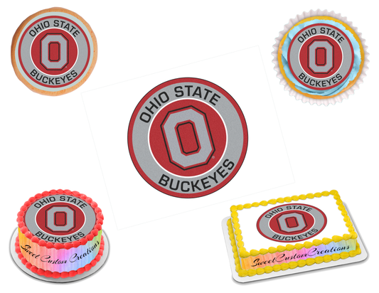 Ohio State Buckeyes Edible Image Frosting Sheet #3 Topper (70+ sizes)