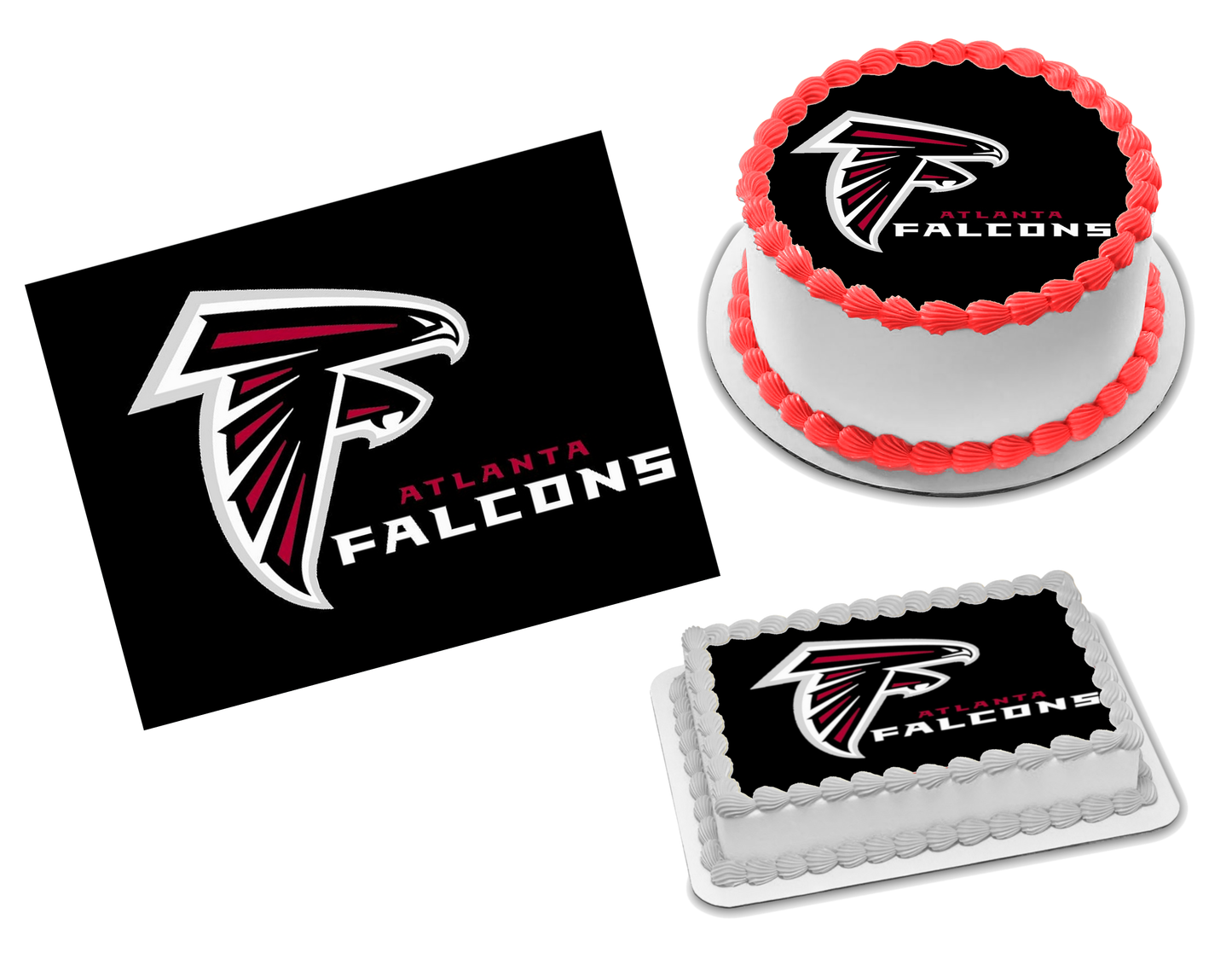 Atlanta Falcons Edible Image Frosting Sheet #4 Topper (70+ sizes)