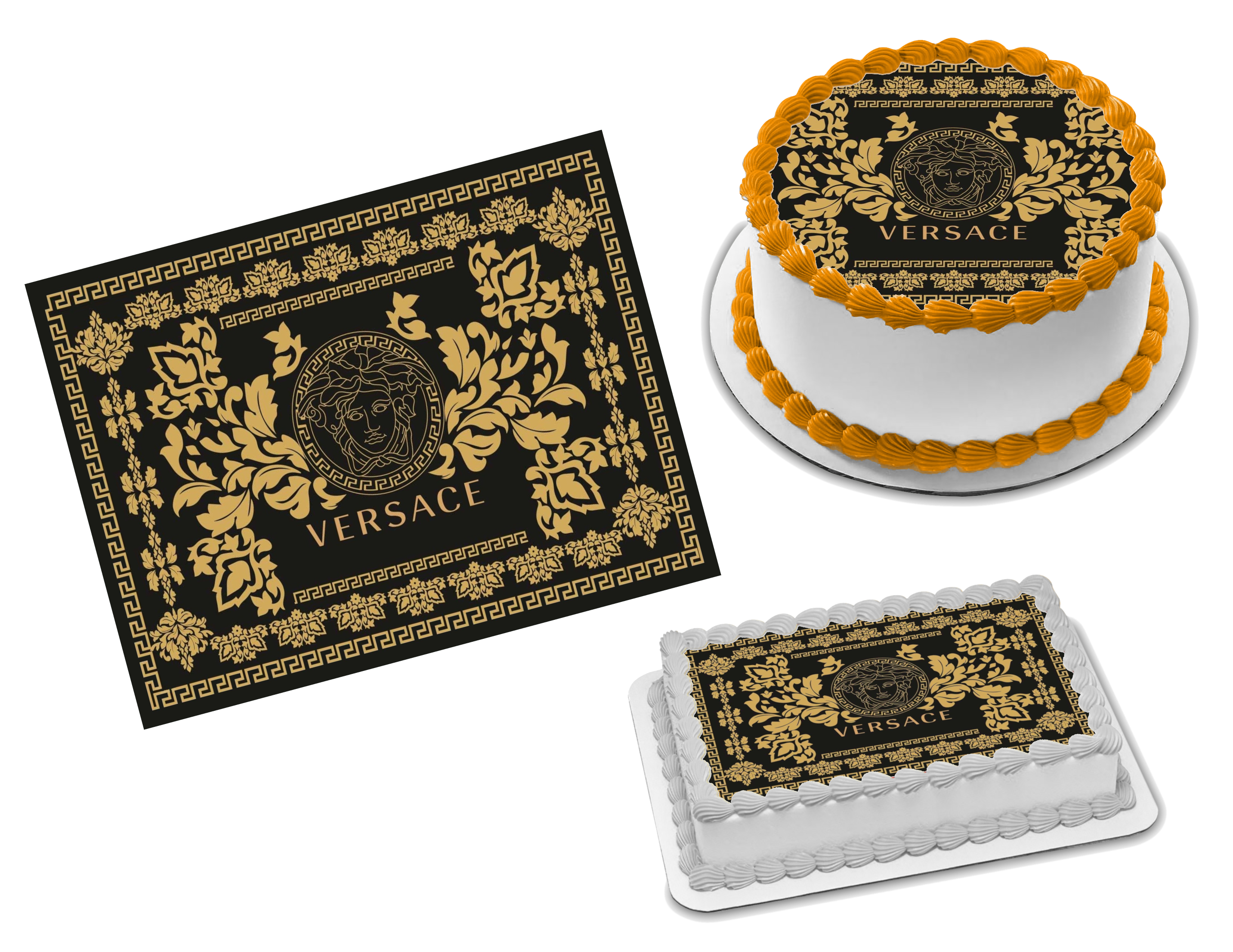 Versace Edible Image Frosting Sheet #12 (70+ sizes) – Sweet Custom Creations