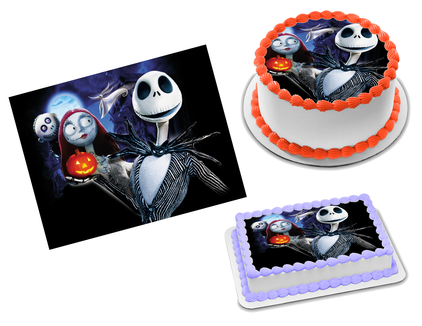 Jack Skellington Edible Image Frosting Sheet #4 (70+ sizes)