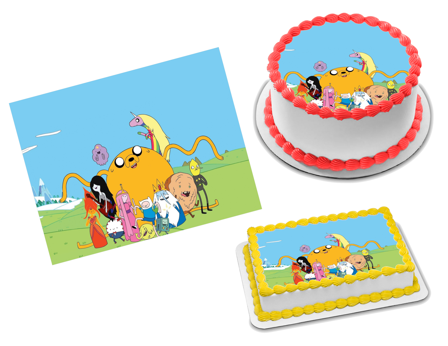 Adventure Time Edible Image Frosting Sheet #4 Topper (70+ sizes)