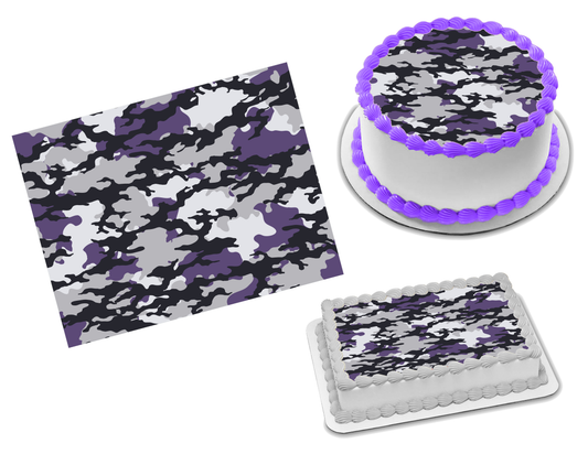 Camouflage Edible Image Frosting Sheet #4 Topper (70+ sizes)
