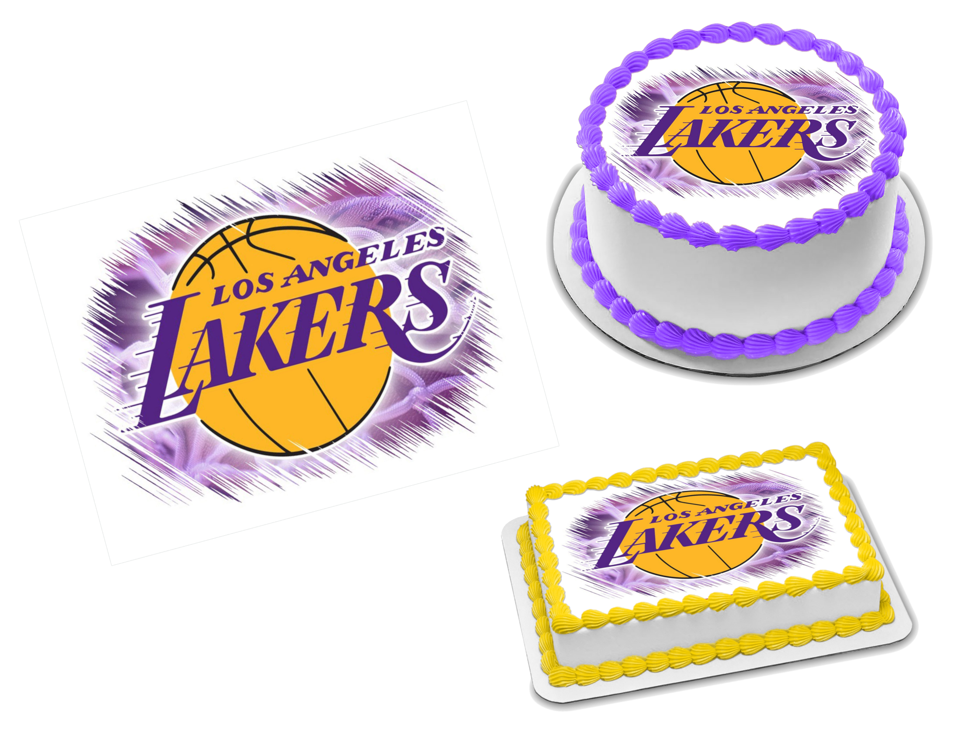 Los Angeles Lakers Edible Image Frosting Sheet #4 (70+ sizes)