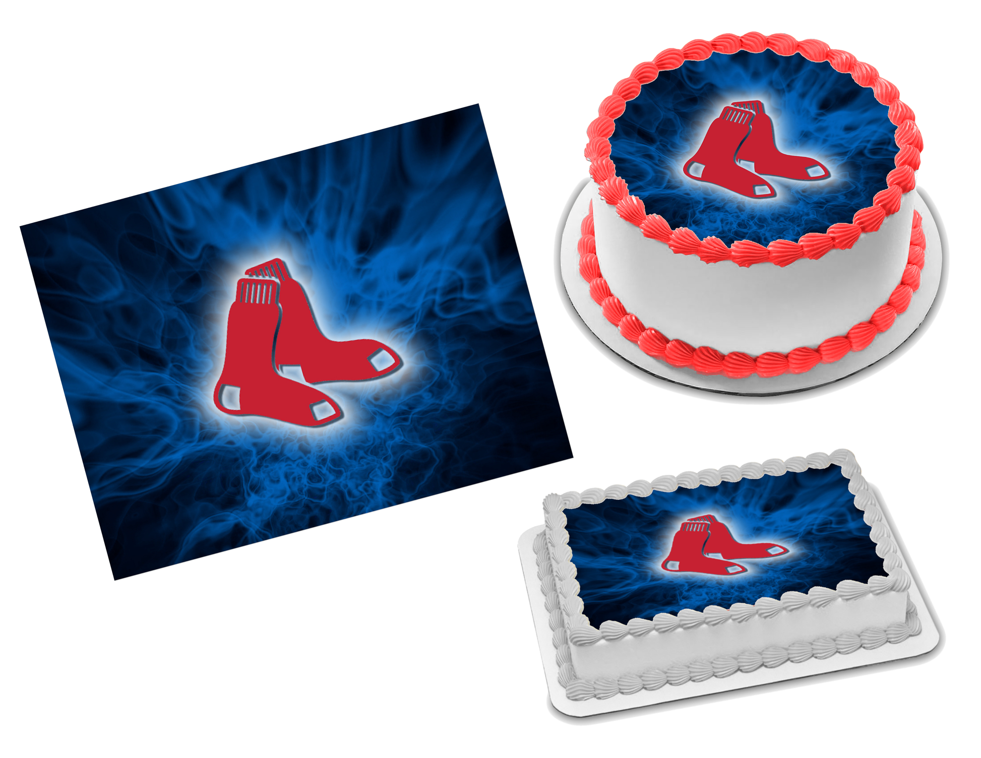 Boston Red Sox Edible Image Frosting Sheet #4 Topper (70+ sizes)