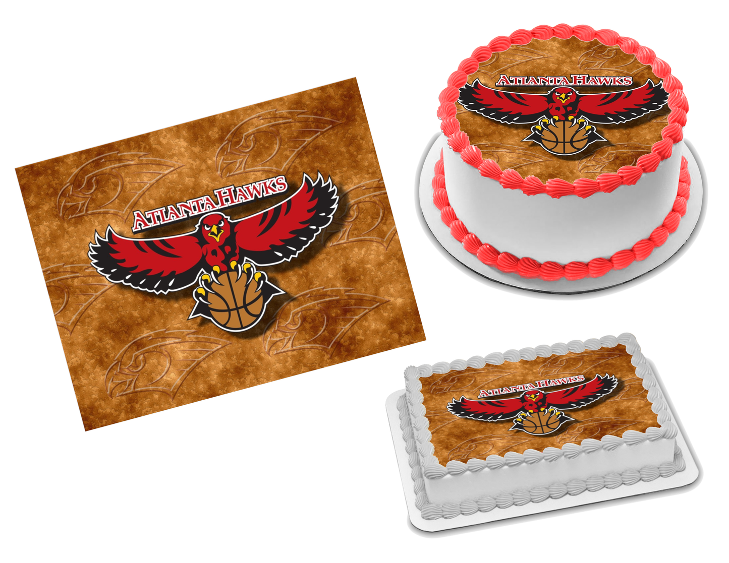 Atlanta Hawks Edible Image Frosting Sheet #4 Topper (70+ sizes)