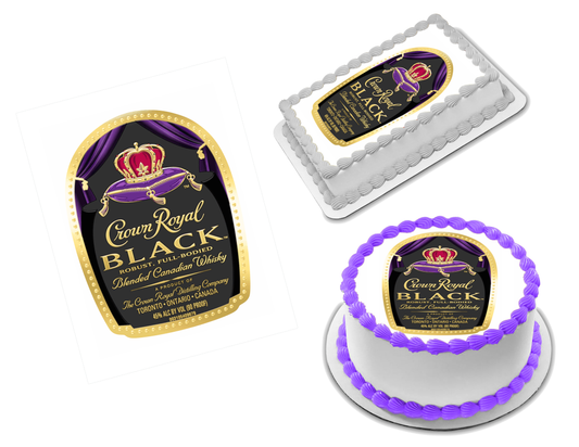 Crown Royal Black Edible Image Frosting Sheet #4 Topper (70+ sizes)