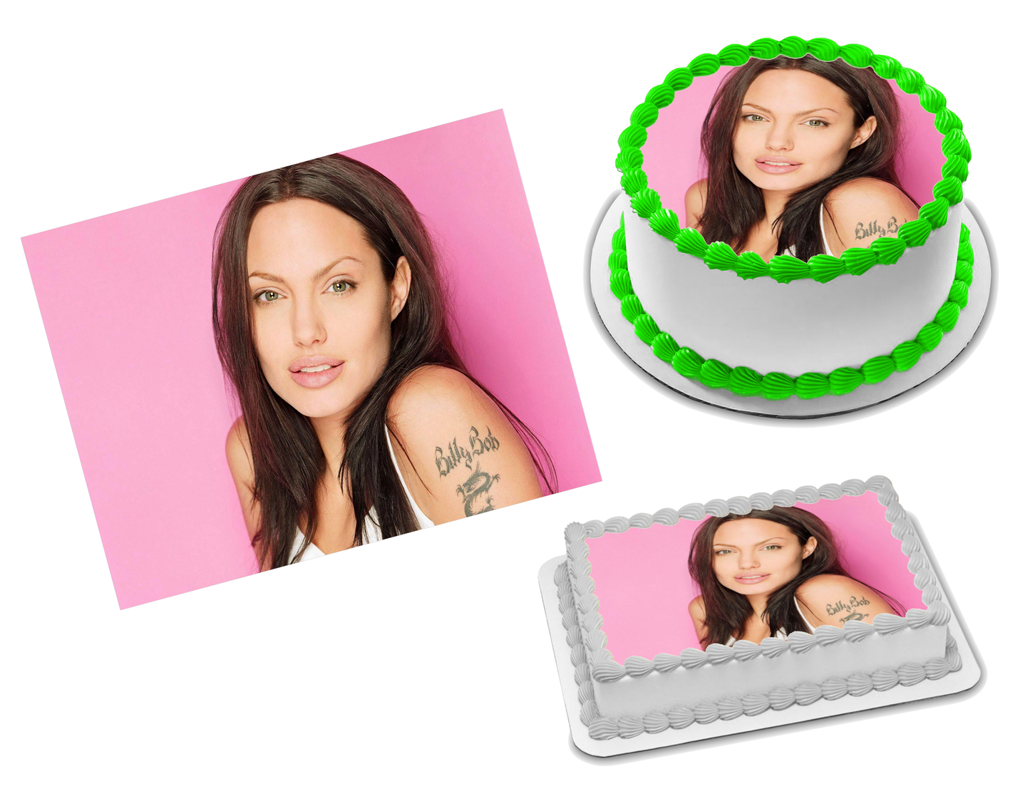 Angelina Jolie Edible Image Frosting Sheet #40 Topper (70+ sizes)