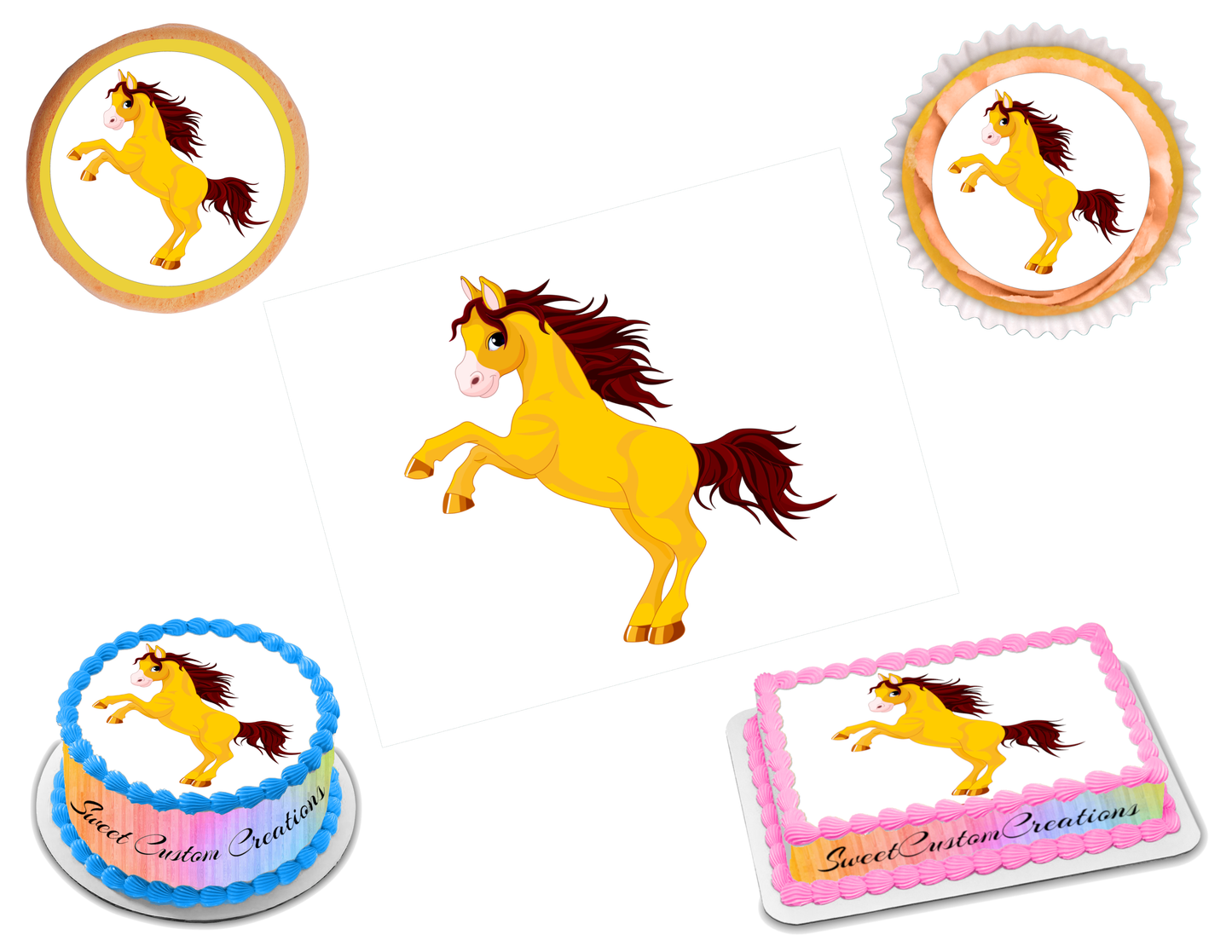 Horse Edible Image Frosting Sheet #41 (70+ sizes)