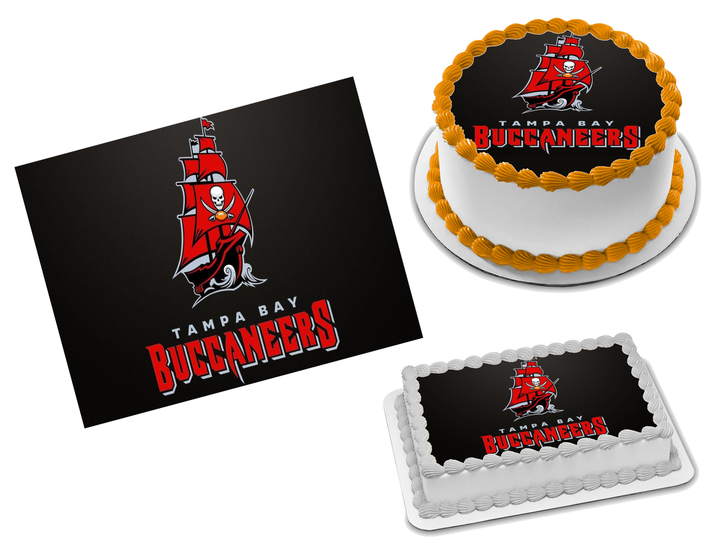 Tampa Bay Buccaneers Edible Image Frosting Sheet #45 (70+ sizes)