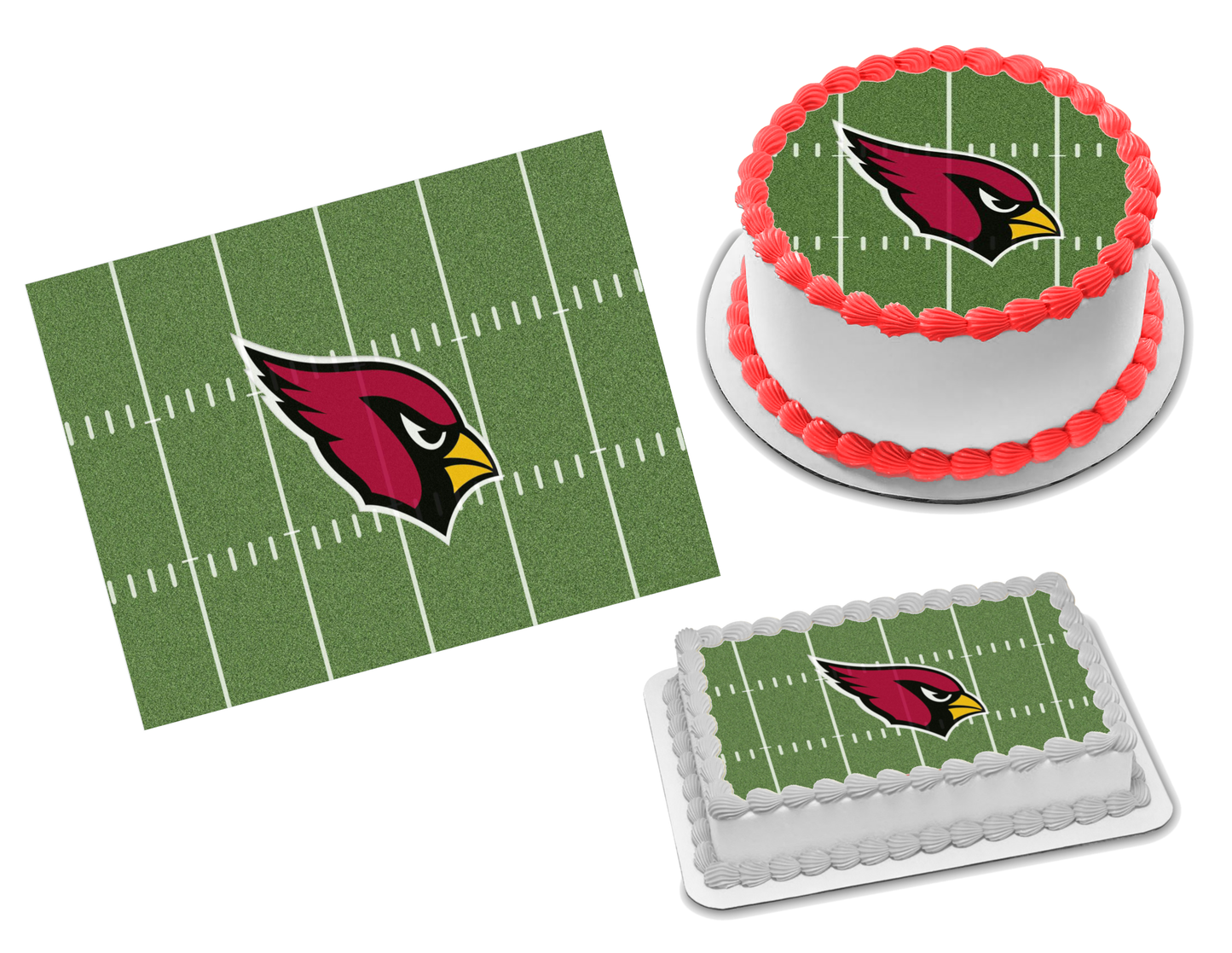 Arizona Cardinals Edible Image Frosting Sheet #46 Topper (70+ sizes)