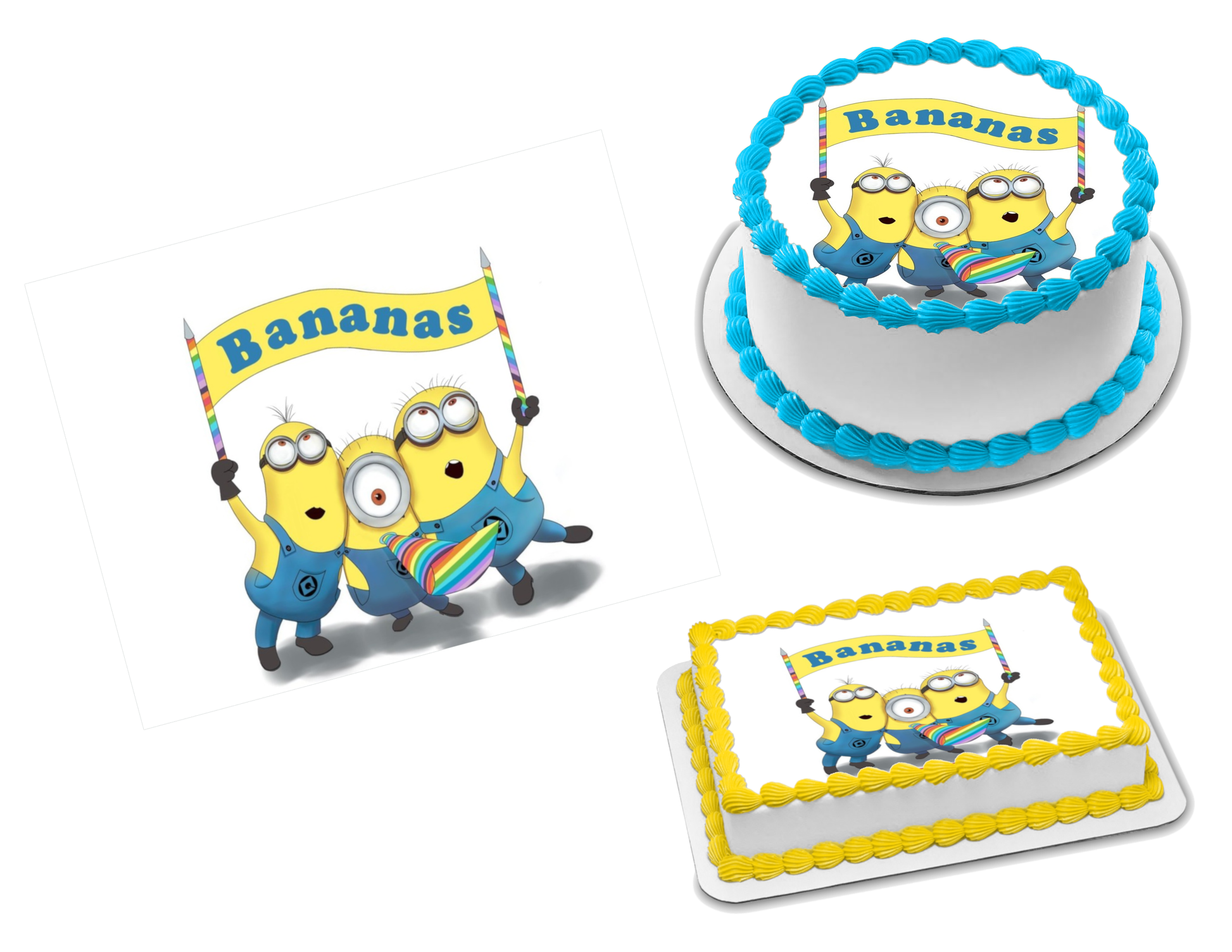 Minions Edible Image Frosting Sheet #47 (70+ sizes)