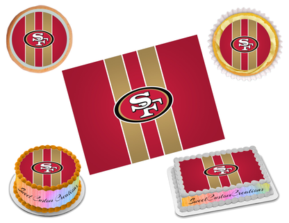 San Francisco 49ers Edible Image Frosting Sheet #48 (70+ sizes)