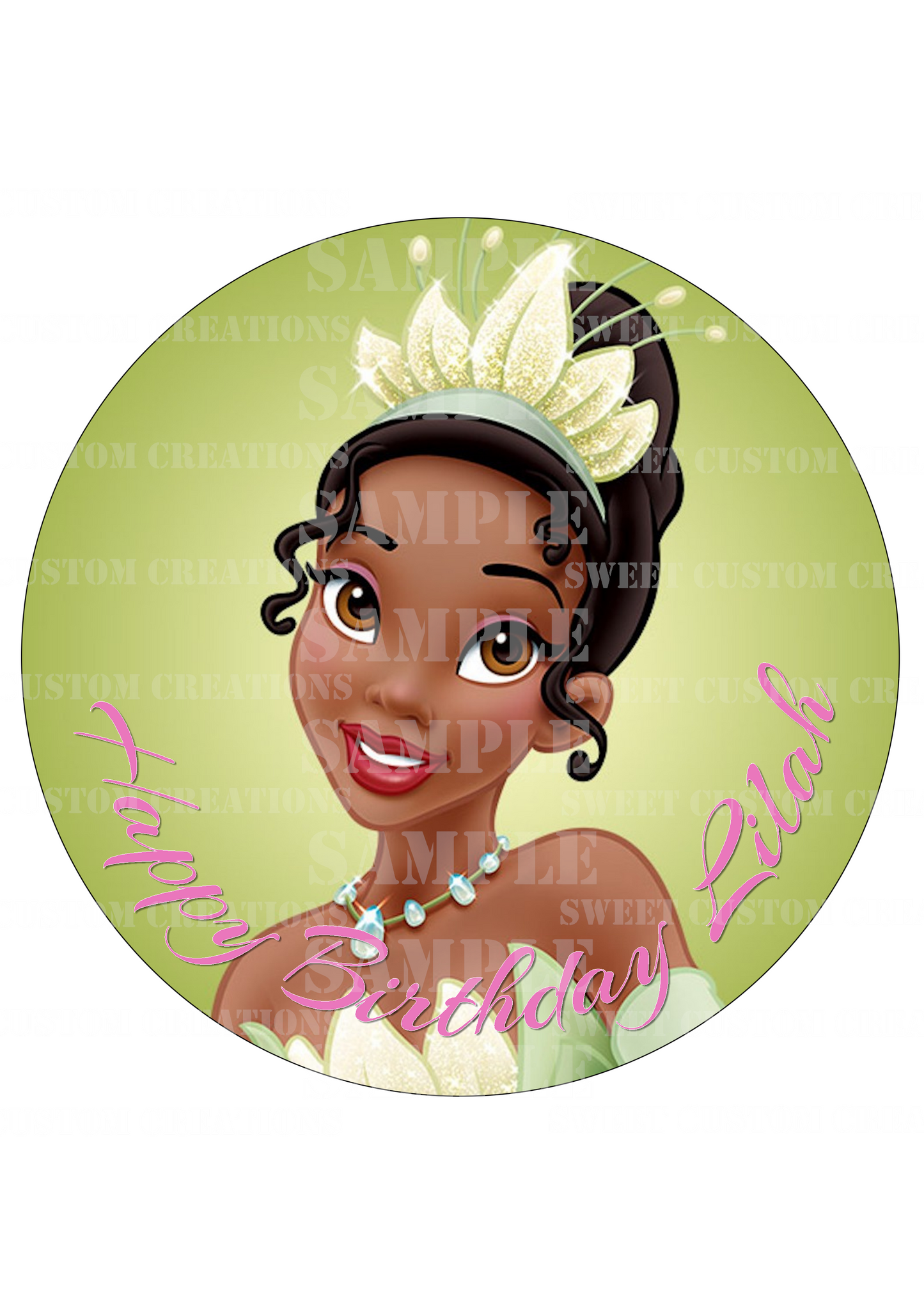 Princess Tiana Edible Image Frosting Sheet #49 (70+ sizes)