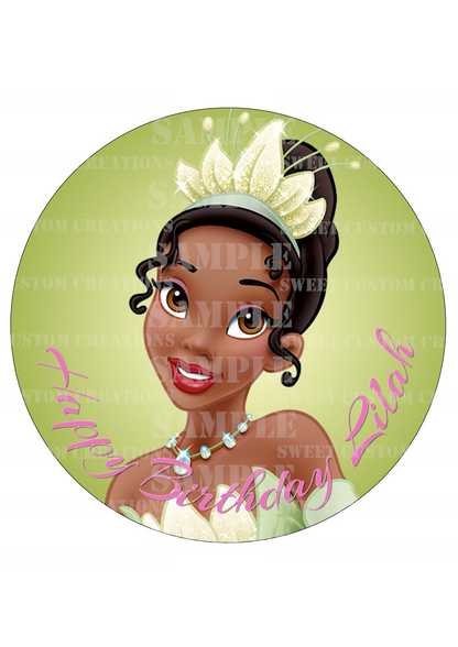 Princess Tiana Edible Image Frosting Sheet #49 (70+ sizes)