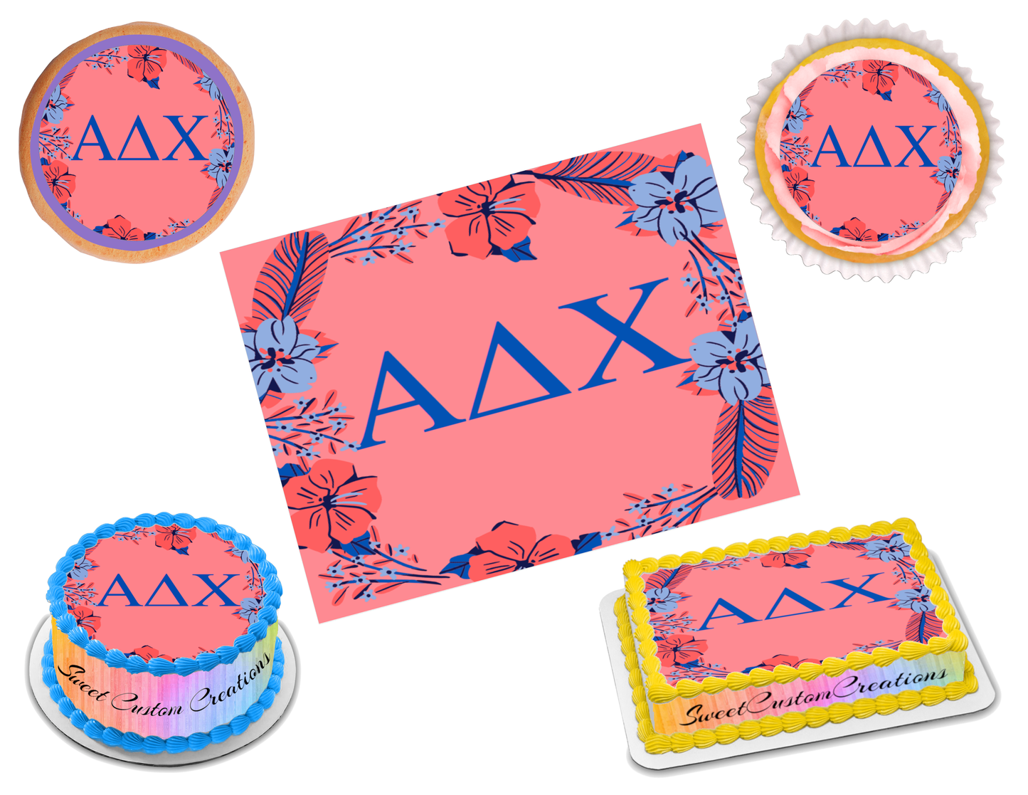 Alpha Delta Chi Edible Image Frosting Sheet #4 (70+ sizes)