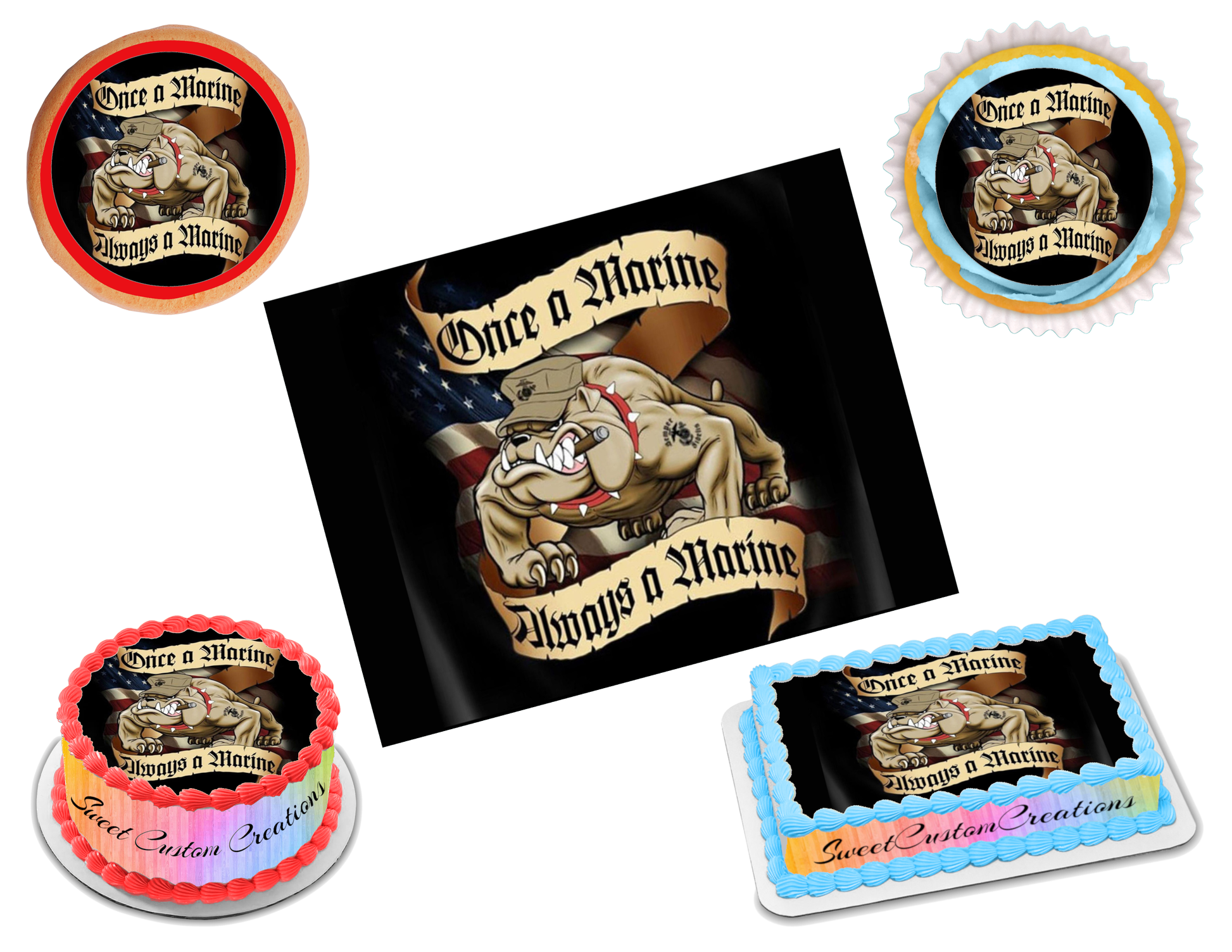 Marine Corps Edible Image Frosting Sheet #4 (70+ sizes)