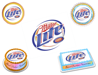 Miller Lite Edible Image Frosting Sheet #4 (70+ sizes)