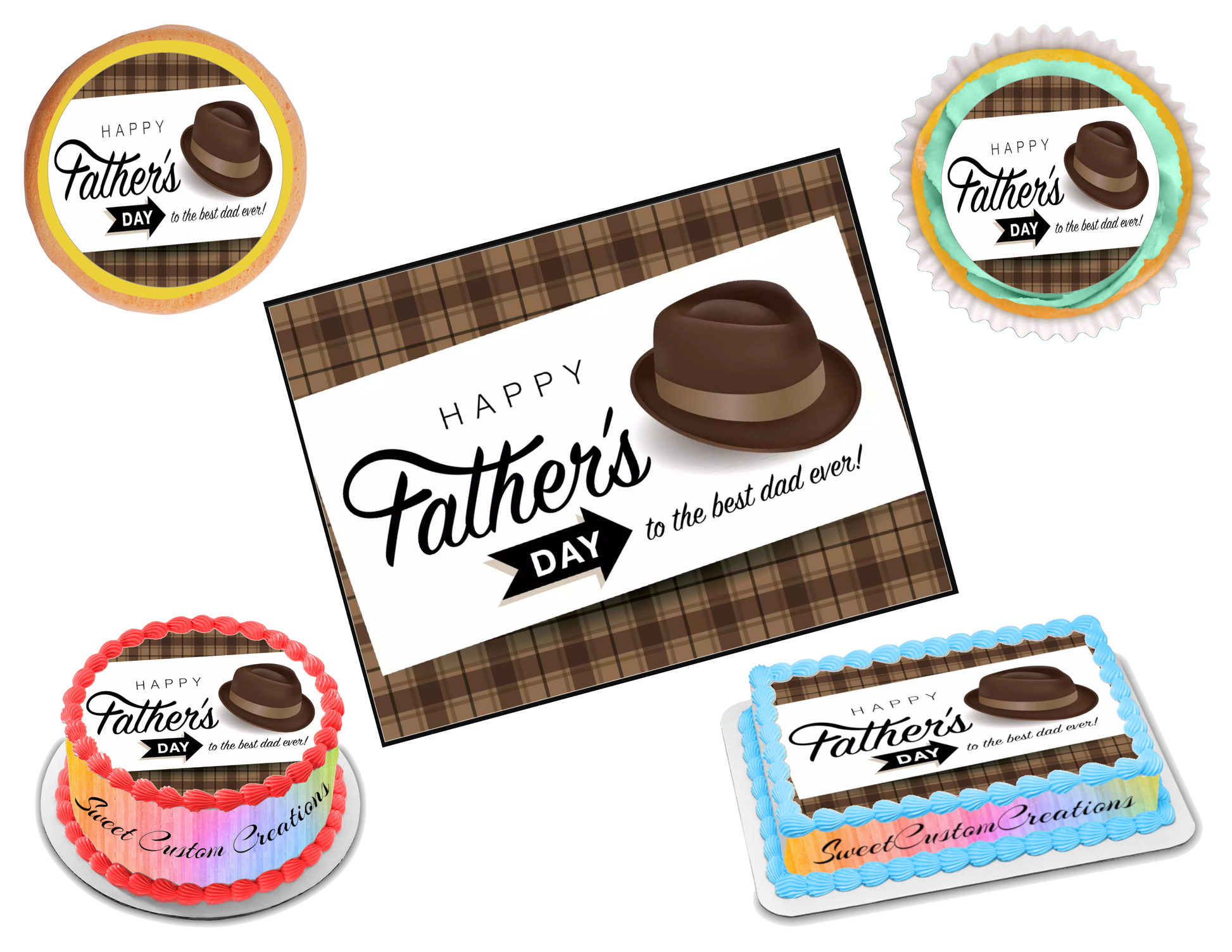 Father's Day Edible Image Frosting Sheet #4 Topper (70+ sizes)