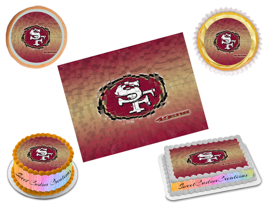 San Francisco 49ers Edible Image Frosting Sheet #4 (70+ sizes)