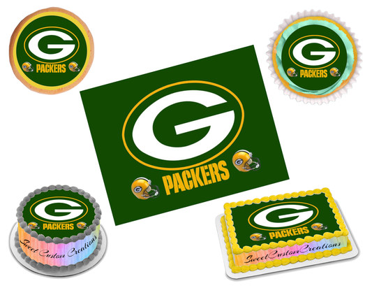 Green Bay Packers Edible Image Frosting Sheet #4 (70+ sizes)