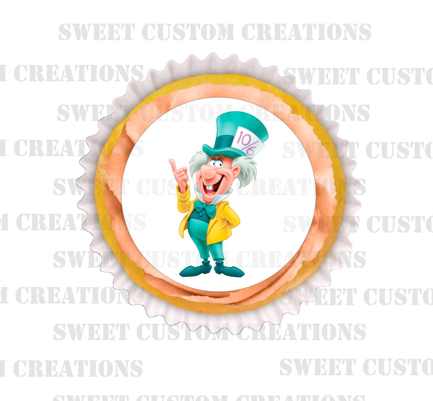 Mad Hatter Hat Edible Image Frosting Sheet #4 (70+ sizes)