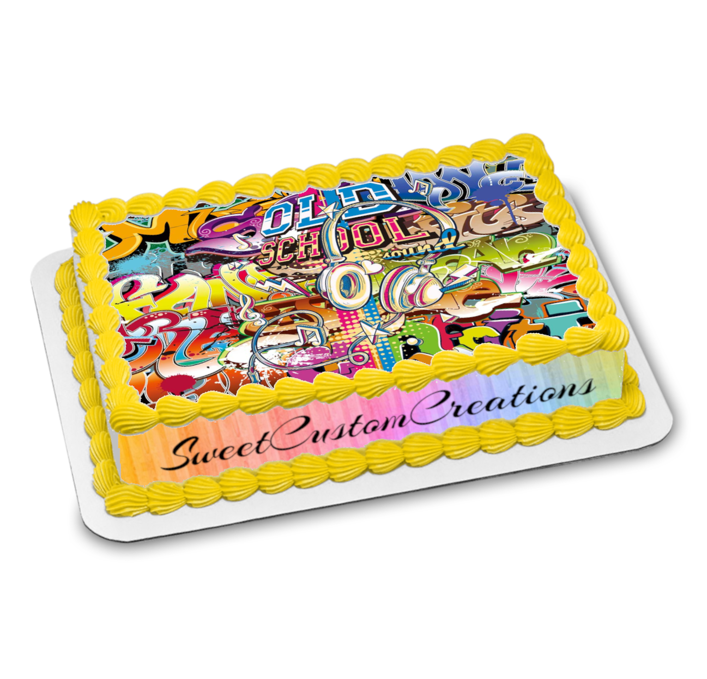 90s Graffiti Edible Image Frosting Sheet #4 (70+ sizes)