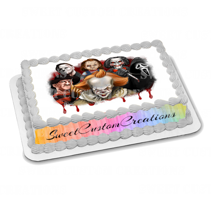 Horror Movie Characters Edible Image Frosting Sheet #4 (70+ sizes)