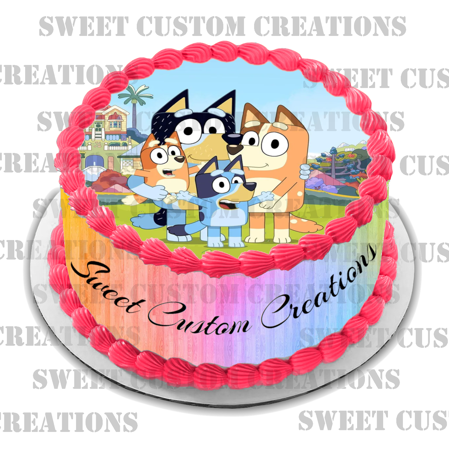 Bluey Themed Birthday Cake Topper *personalised