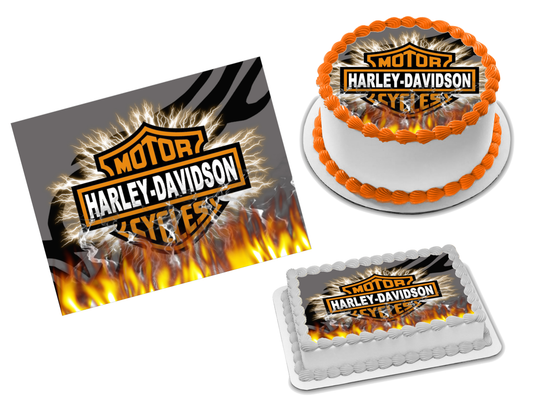 Harley Davidson Edible Image Frosting Sheet #5 (70+ sizes)