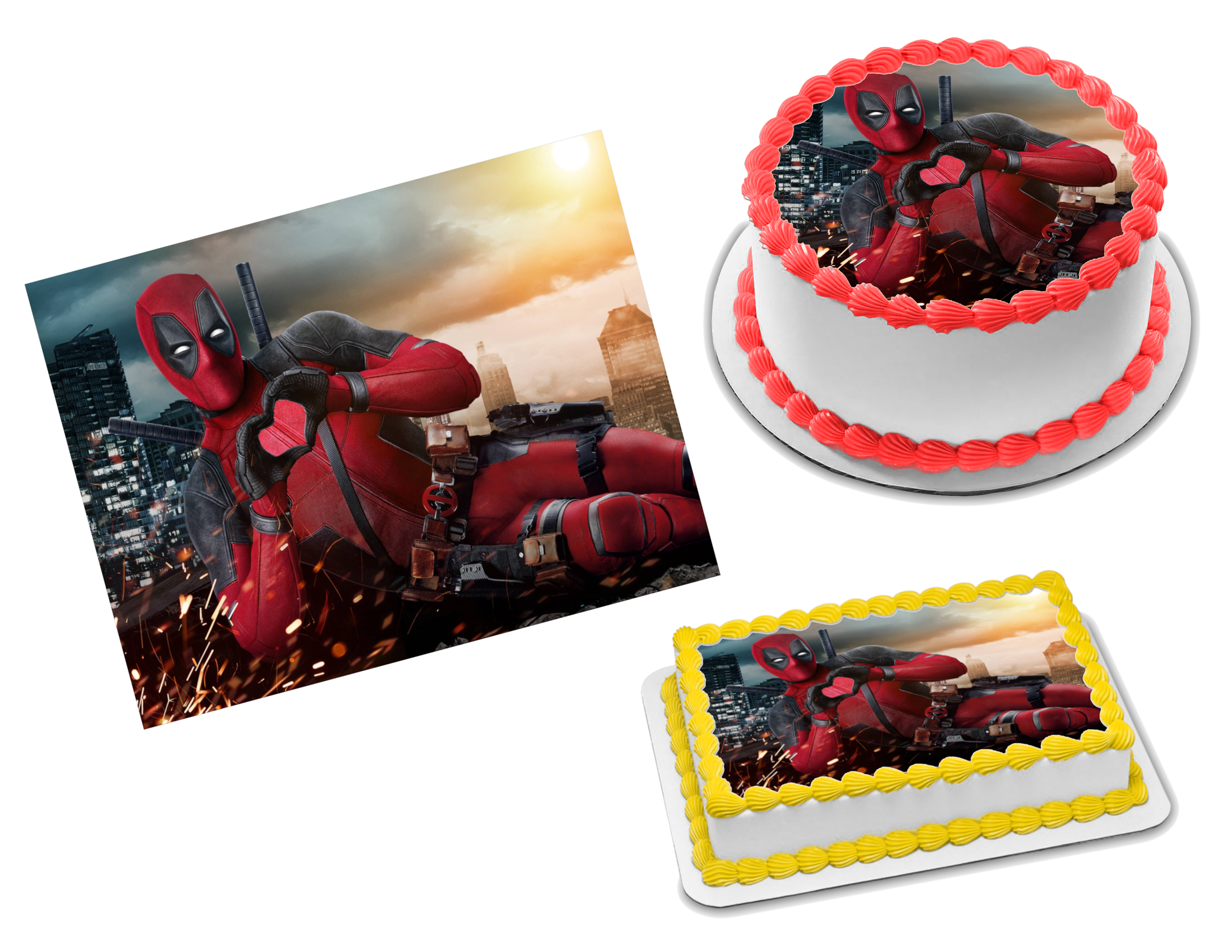 Deadpool Edible Image Frosting Sheet #5 Topper (70+ sizes)