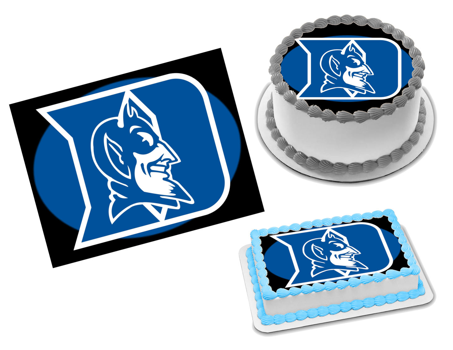 Duke Blue Devils Edible Image Frosting Sheet #5 Topper (70+ sizes)