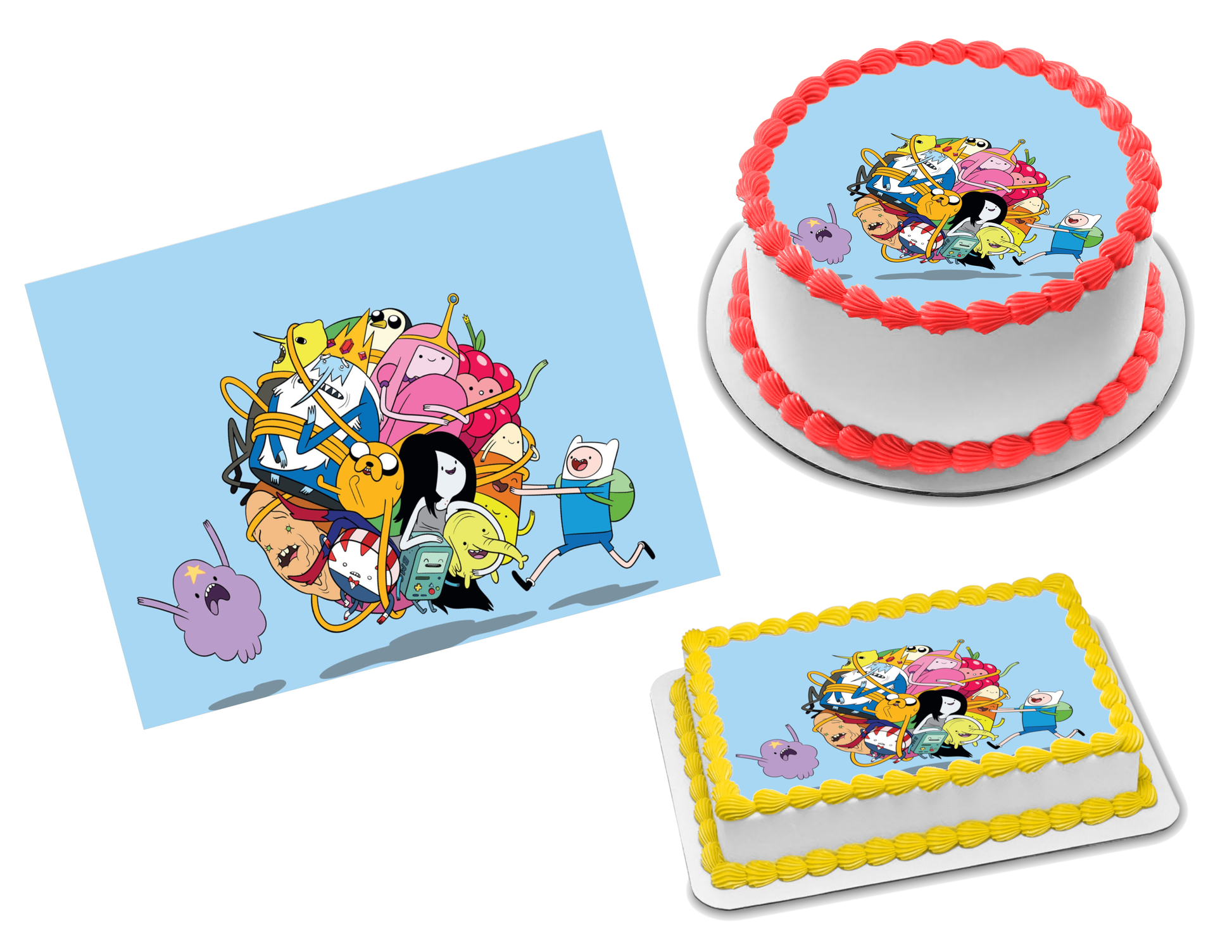 Adventure Time Edible Image Frosting Sheet #5 Topper (70+ sizes)