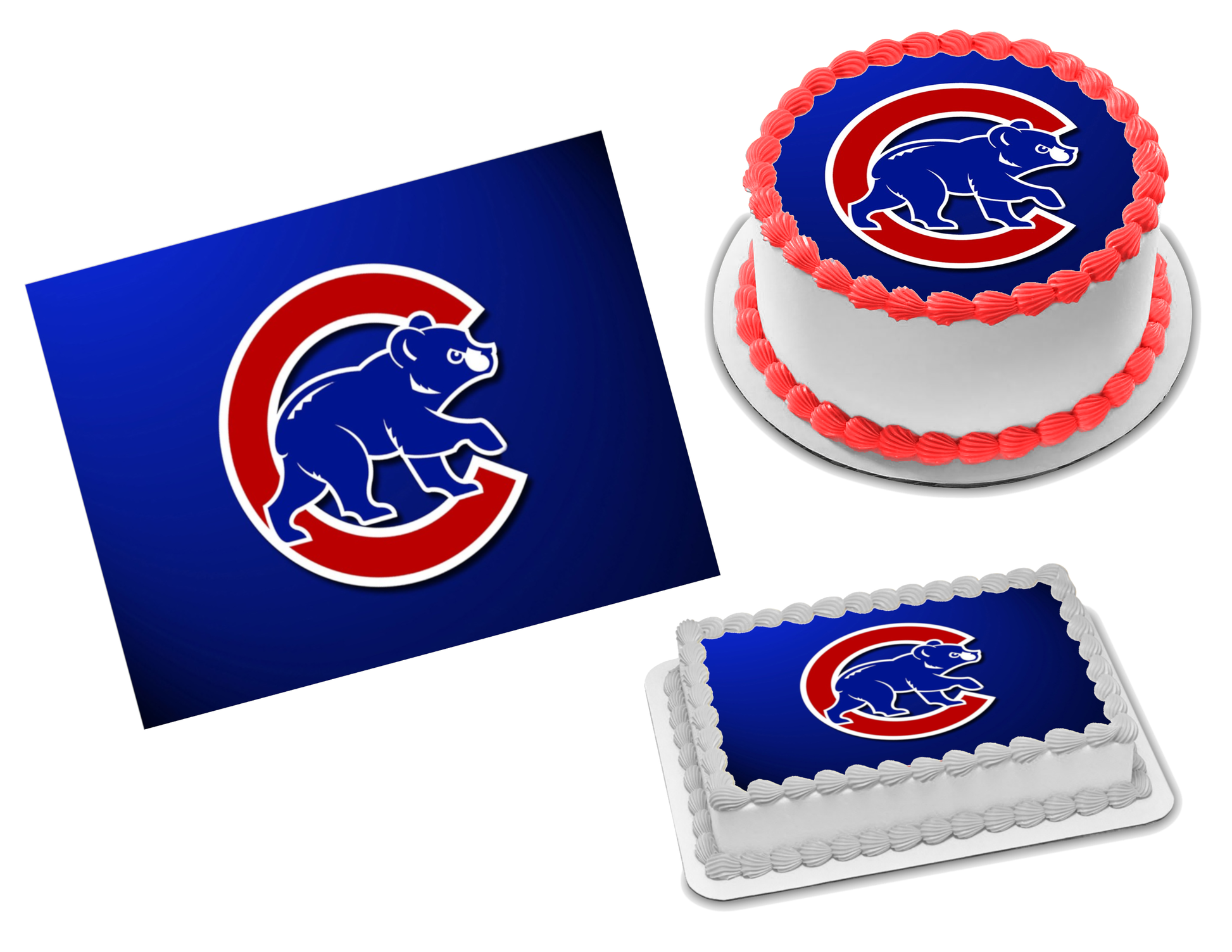 Chicago Cubs Edible Image Frosting Sheet #5 Topper (70+ sizes)