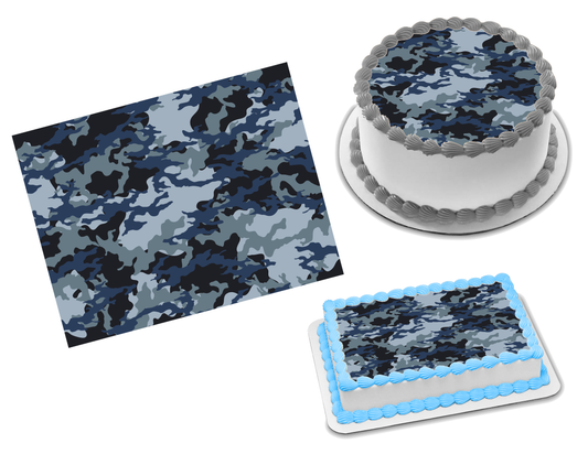 Camouflage Edible Image Frosting Sheet #5 Topper (70+ sizes)