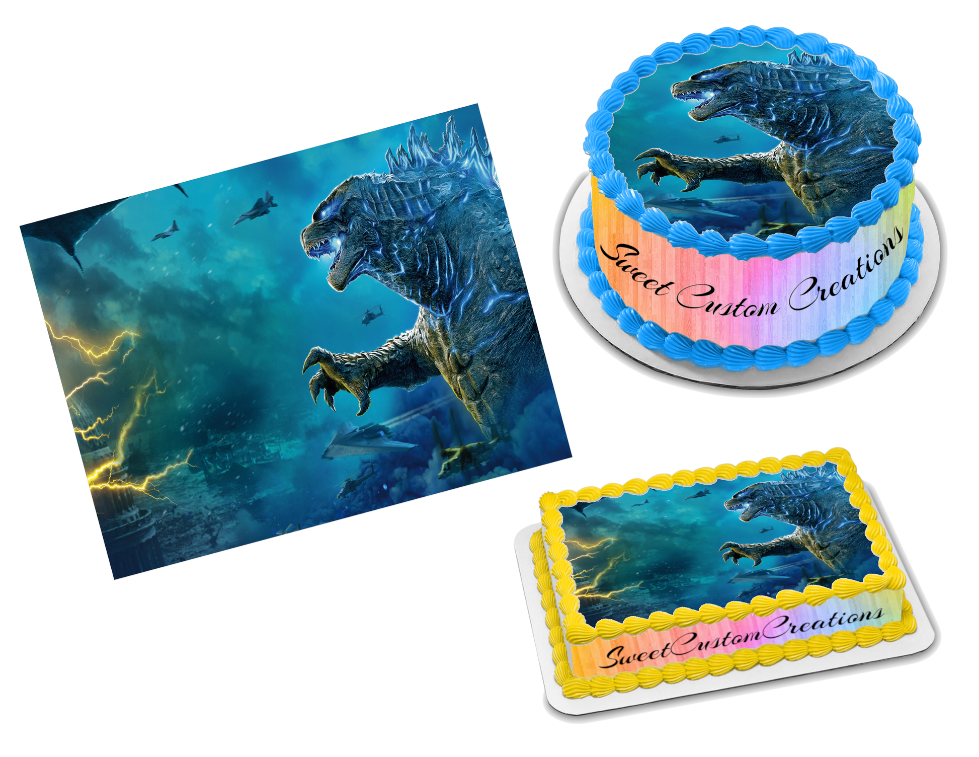 Godzilla King of the Monsters Edible Image Frosting Sheet #5 Topper (70+ sizes)