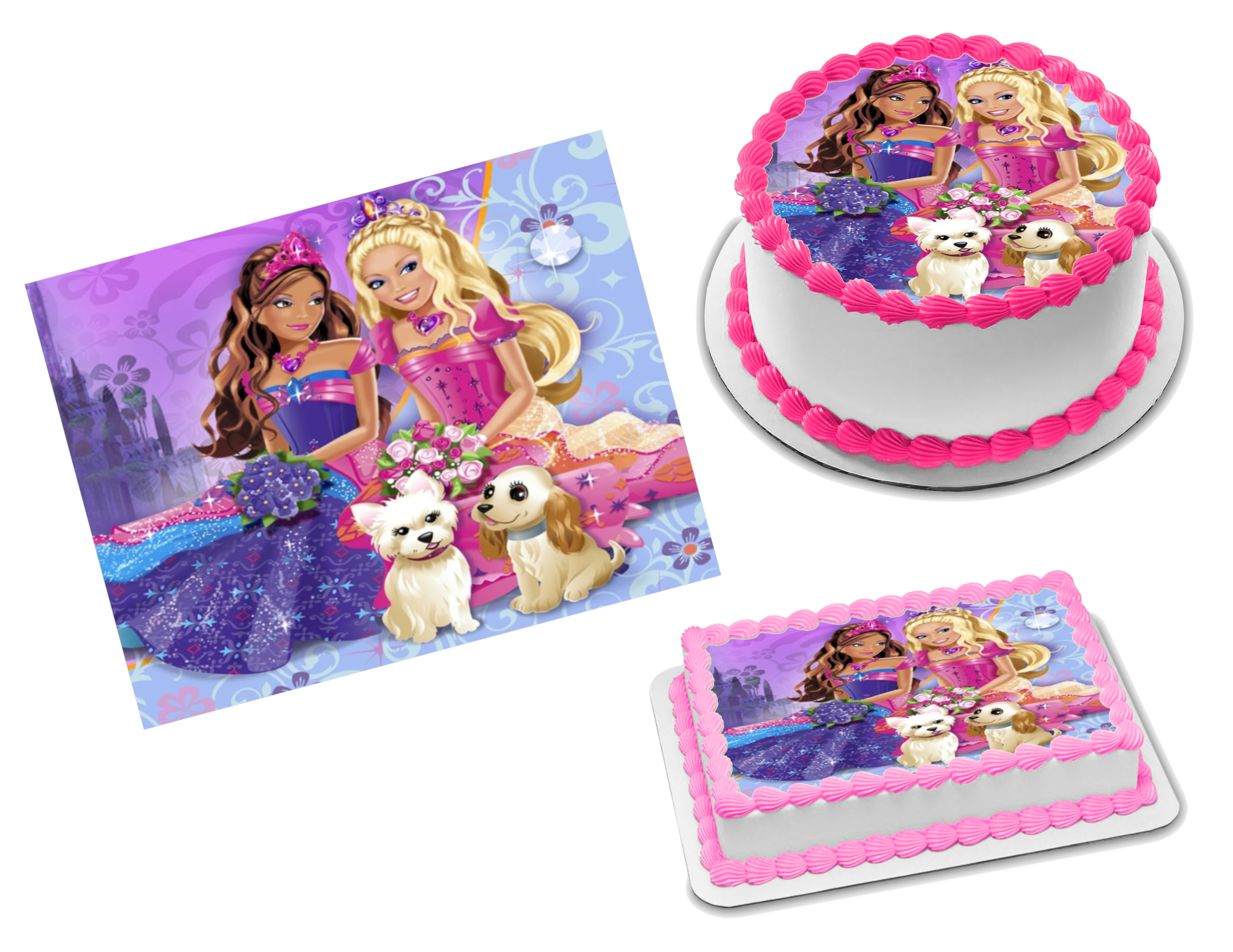 Barbie Birthday Cake Toppers Template | PosterMyWall