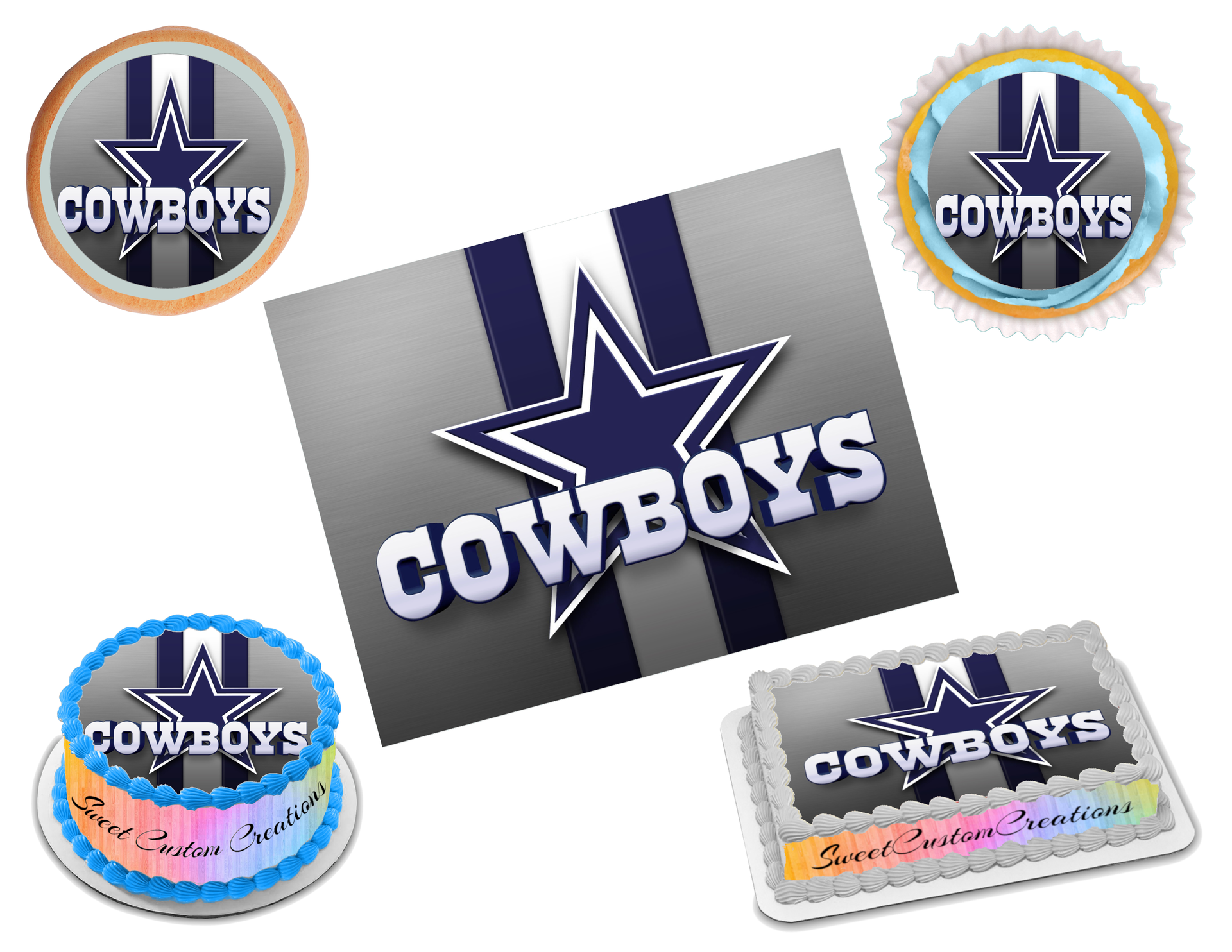 Dallas Cowboys Edible Image Frosting Sheet #50 Topper (70+ sizes