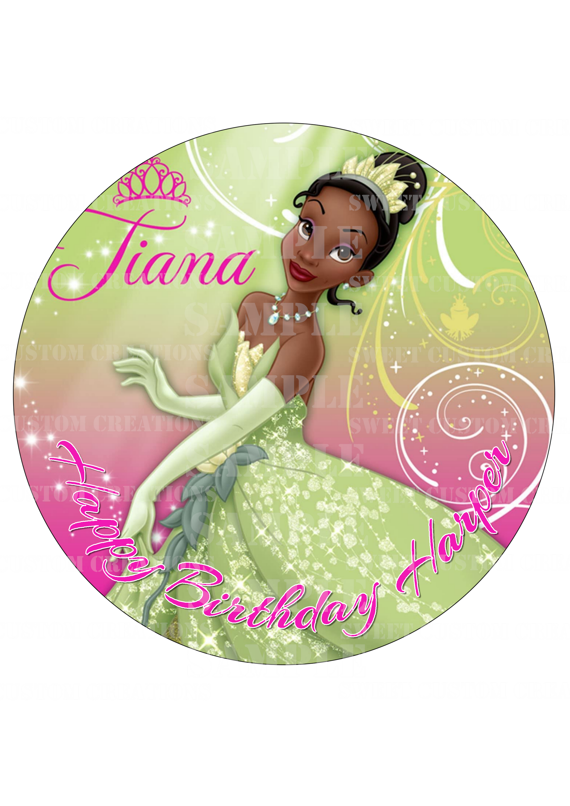 25 Disney Princess and the Frog Stickers Party Favors Tiana Princess #2